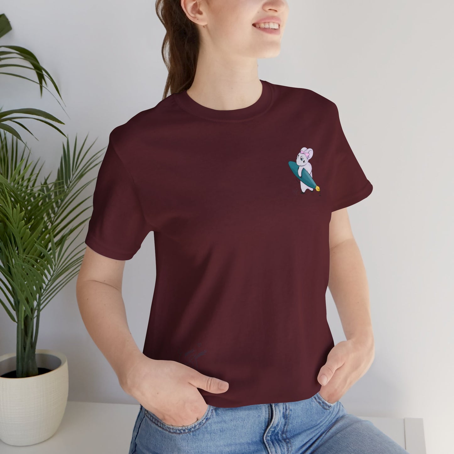Stella the Ink Mouse — Super Soft Cotton Airlume Unisex T-Shirt