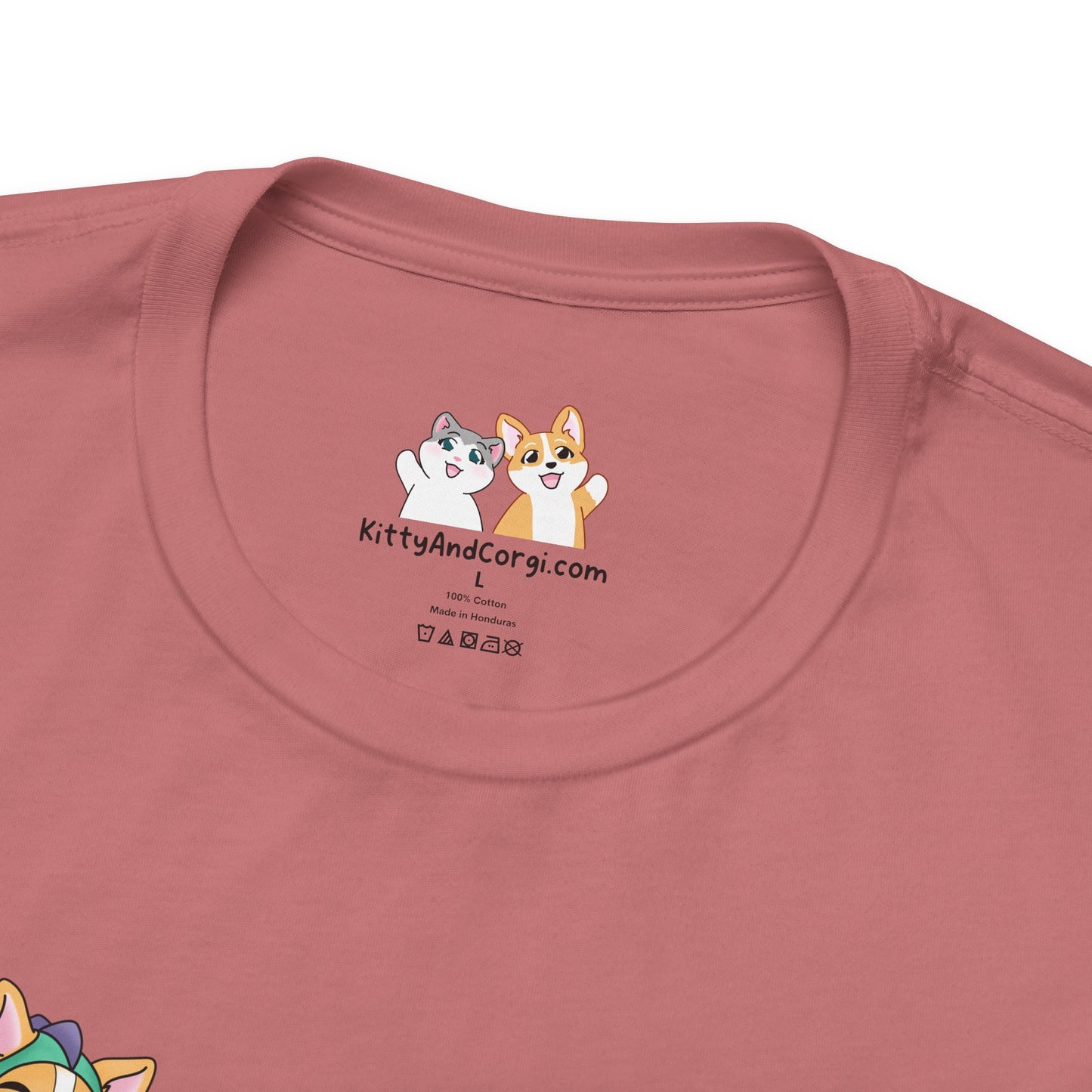 Kitty and Corgi — Corgi-zilla Dino Stomps — Super Soft Cotton Airlume Unisex T-Shirt