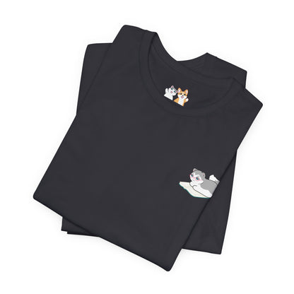 Kitty Reading a Book - Super Soft Cotton Airlume Unisex T-Shirt