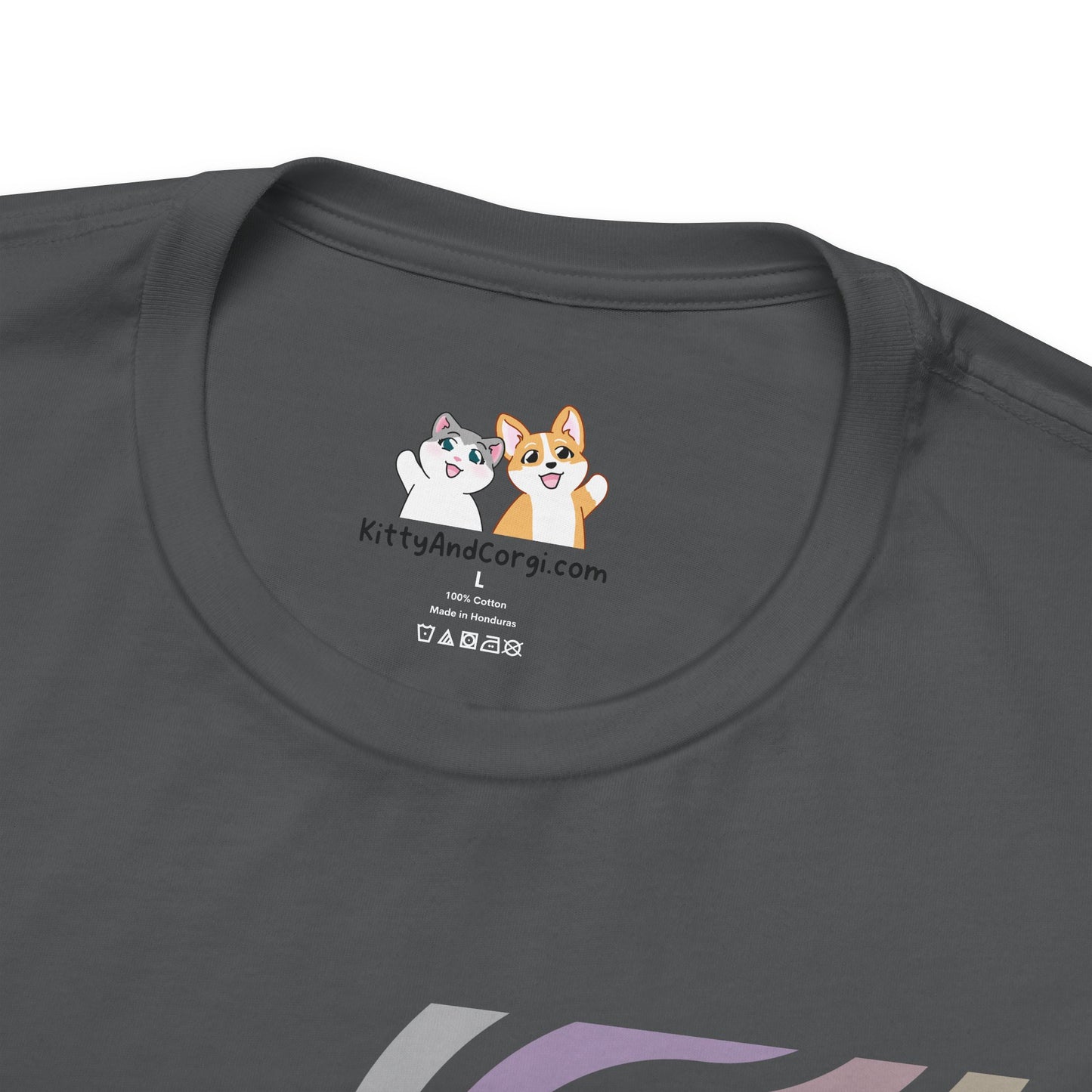 Corgi - Groovy Series - Stay Focused - Super Soft Cotton Airlume Unisex T-Shirt (Horizontal Graphic)