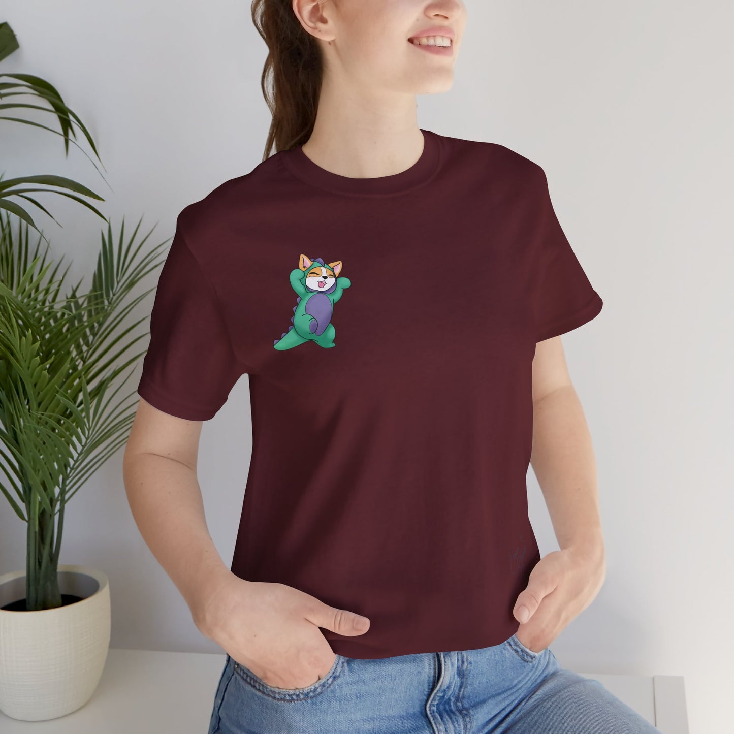 Kitty and Corgi — Corgi-zilla Dino Stomps — Super Soft Cotton Airlume Unisex T-Shirt