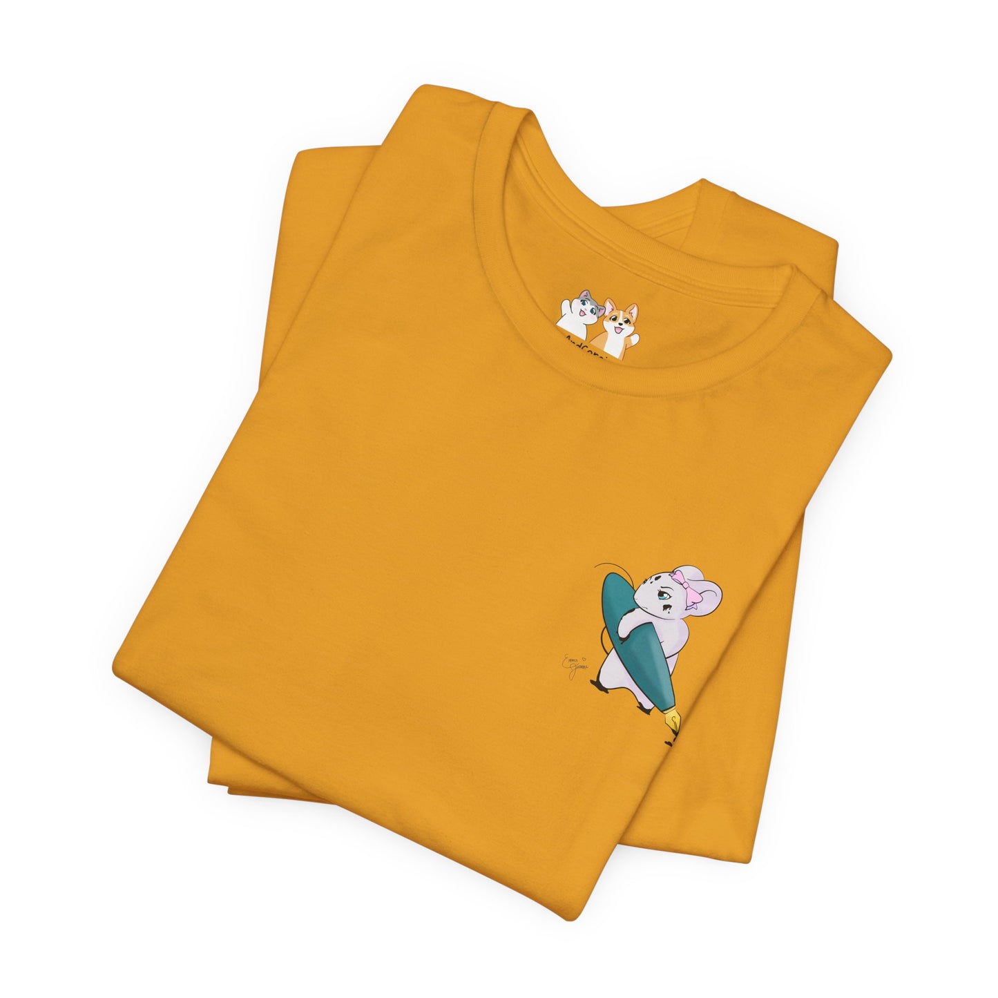 Stella the Ink Mouse — Super Soft Cotton Airlume Unisex T-Shirt
