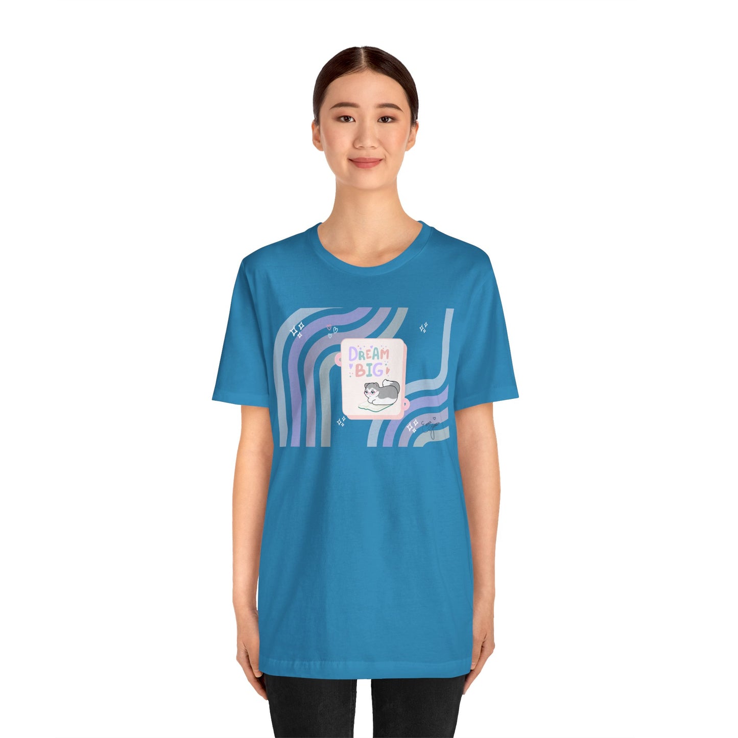 Kitty - Dream Big - Super Soft Cotton Airlume Unisex T-Shirt (Horizontal Graphic)