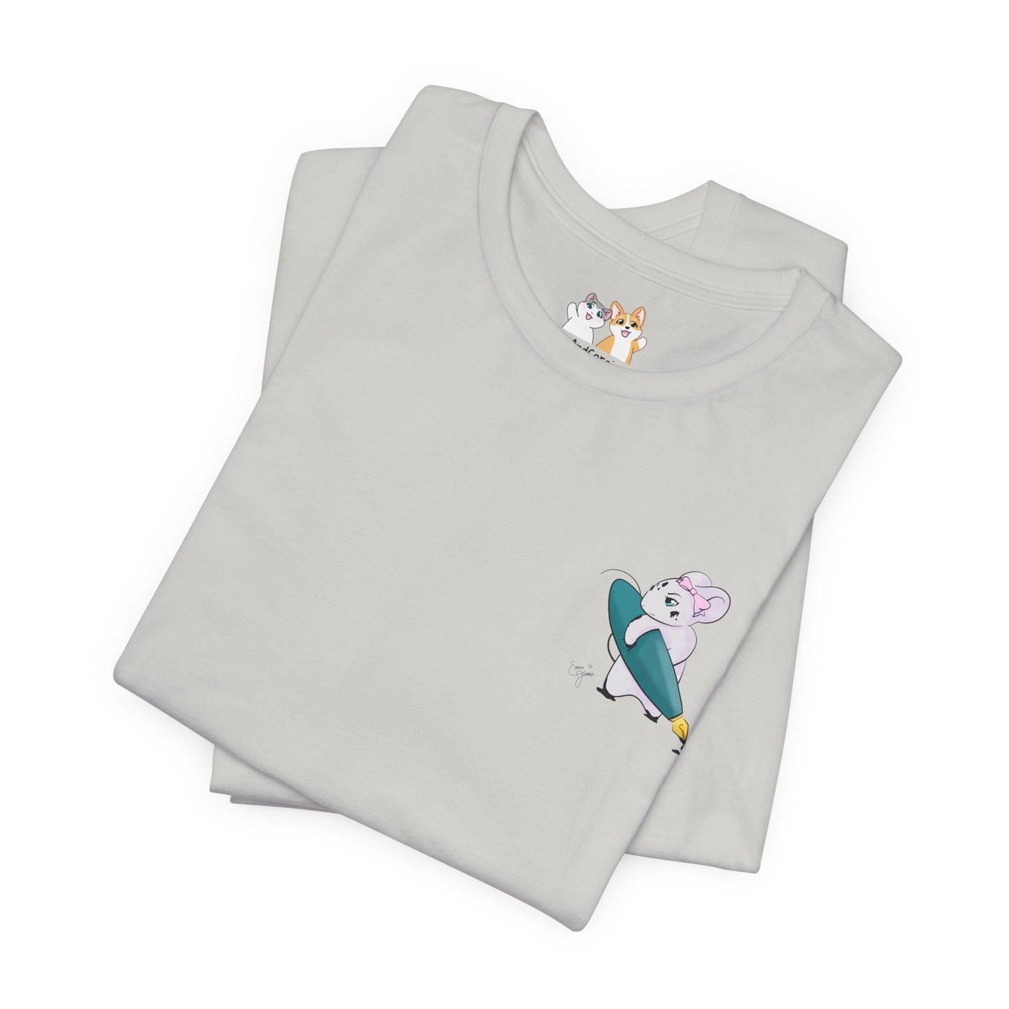 Stella the Ink Mouse — Super Soft Cotton Airlume Unisex T-Shirt