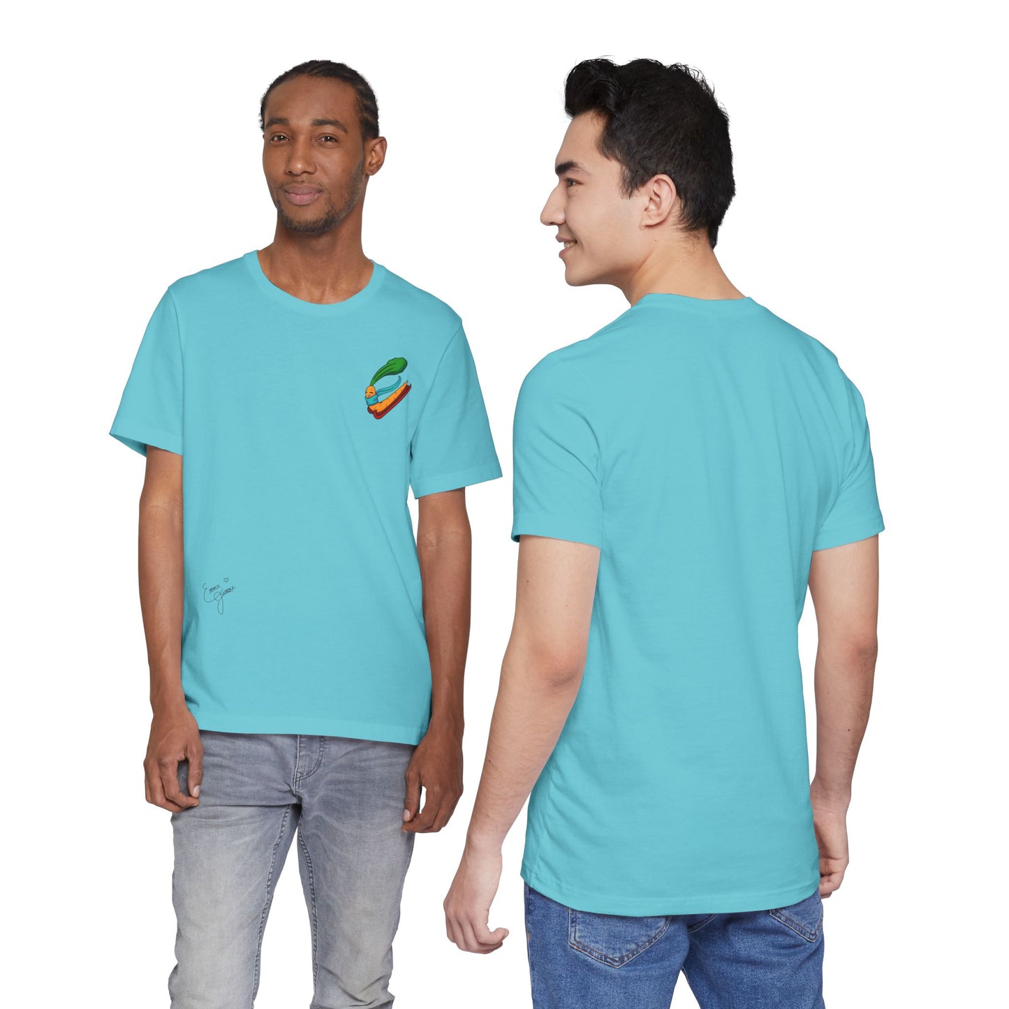 Kitty and Corgi - CarrotWorm Goes Sledding! — Super Soft Cotton Airlume Unisex T-Shirt