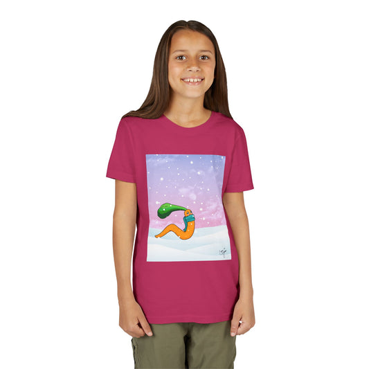 Youth Tee — CarrotWorm's Snowy Wonder - Unisex Youth/ Children's Graphic Tee