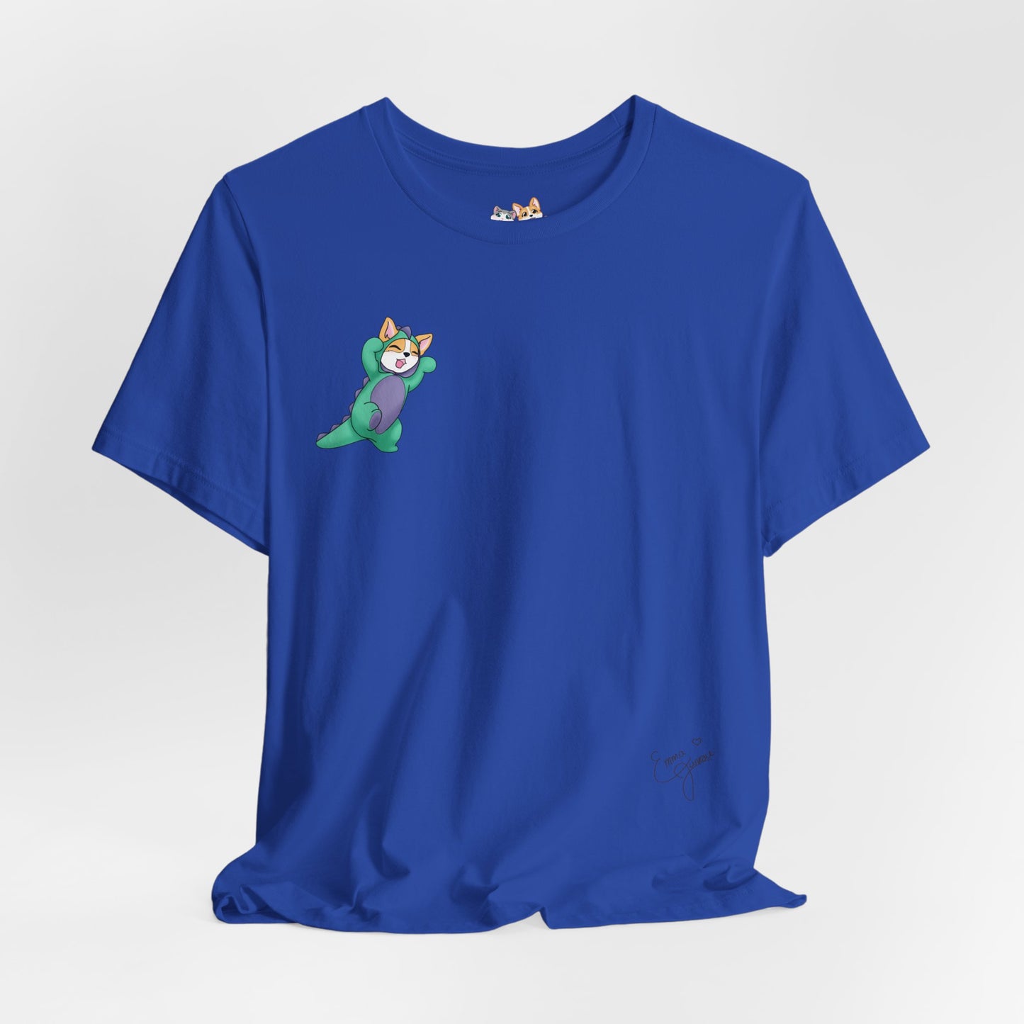 Kitty and Corgi — Corgi-zilla Dino Stomps — Super Soft Cotton Airlume Unisex T-Shirt