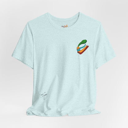 Kitty and Corgi - CarrotWorm Goes Sledding! — Super Soft Cotton Airlume Unisex T-Shirt