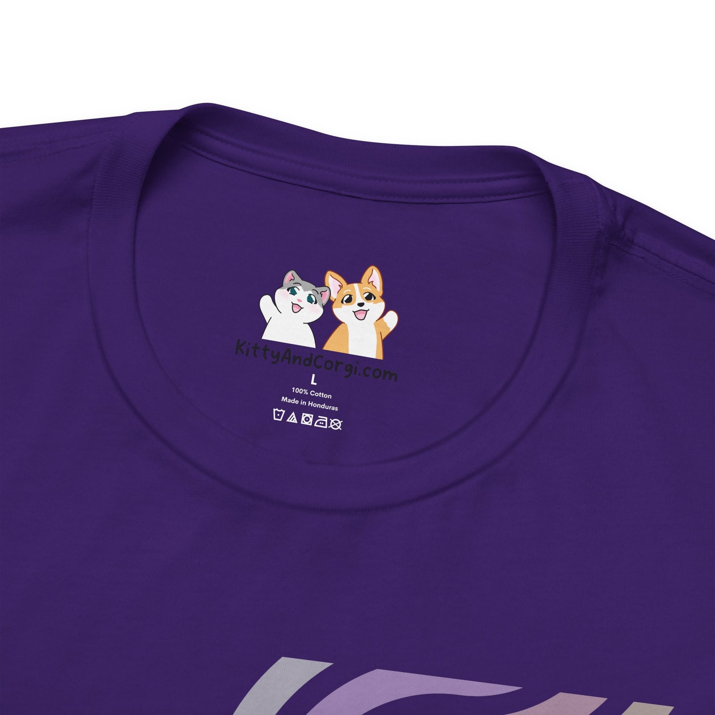 Corgi - Groovy Series - Stay Focused - Super Soft Cotton Airlume Unisex T-Shirt (Horizontal Graphic)