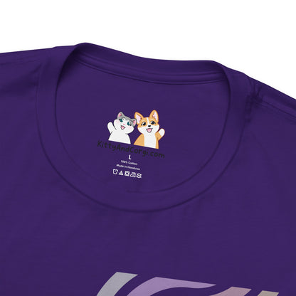 Corgi - Groovy Series - Stay Focused - Super Soft Cotton Airlume Unisex T-Shirt (Horizontal Graphic)