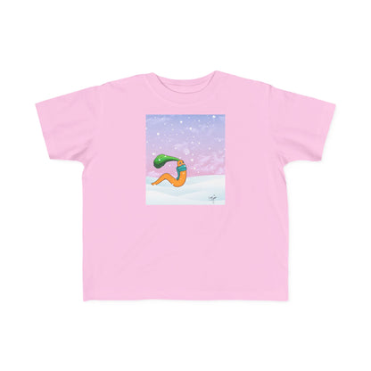Toddler Cotton Tee – CarrotWorm's Snowy Wonder