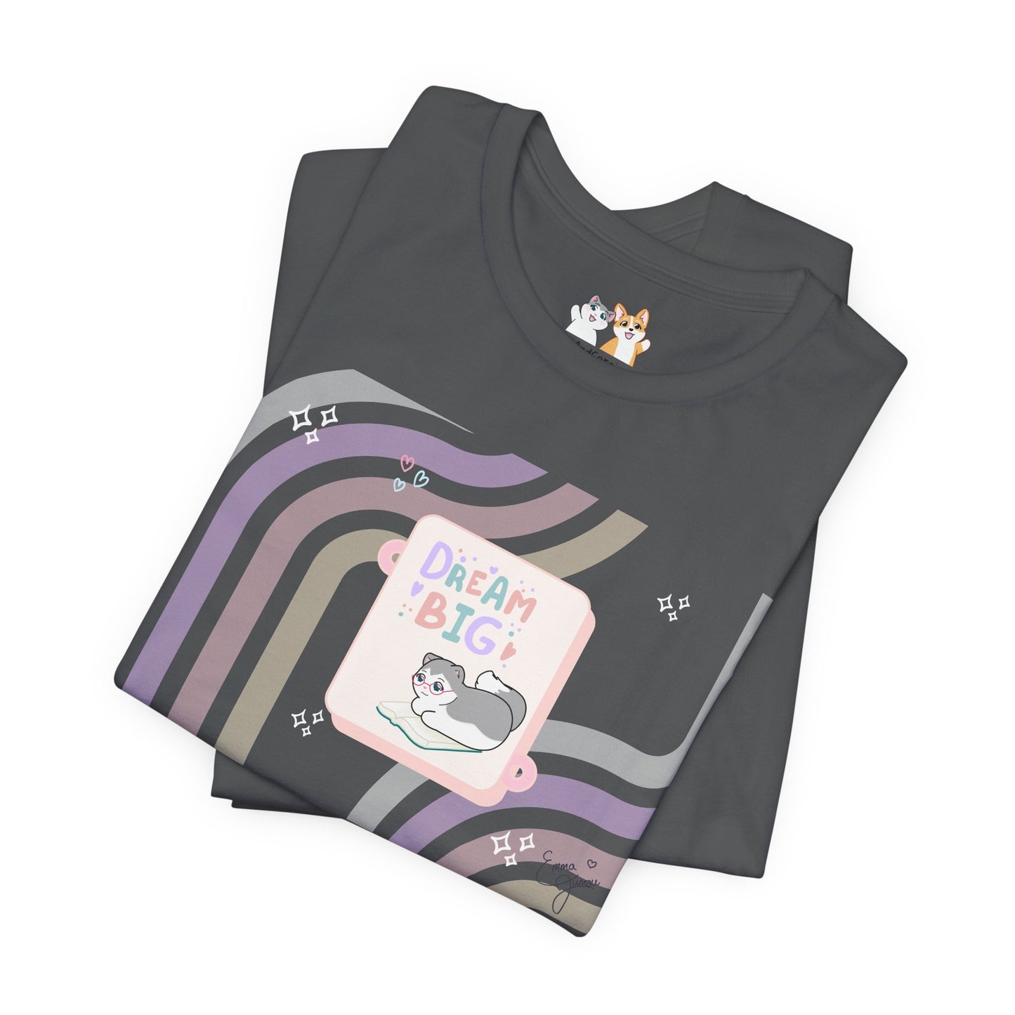 Kitty - Dream Big - Super Soft Cotton Airlume Unisex T-Shirt (Horizontal Graphic)