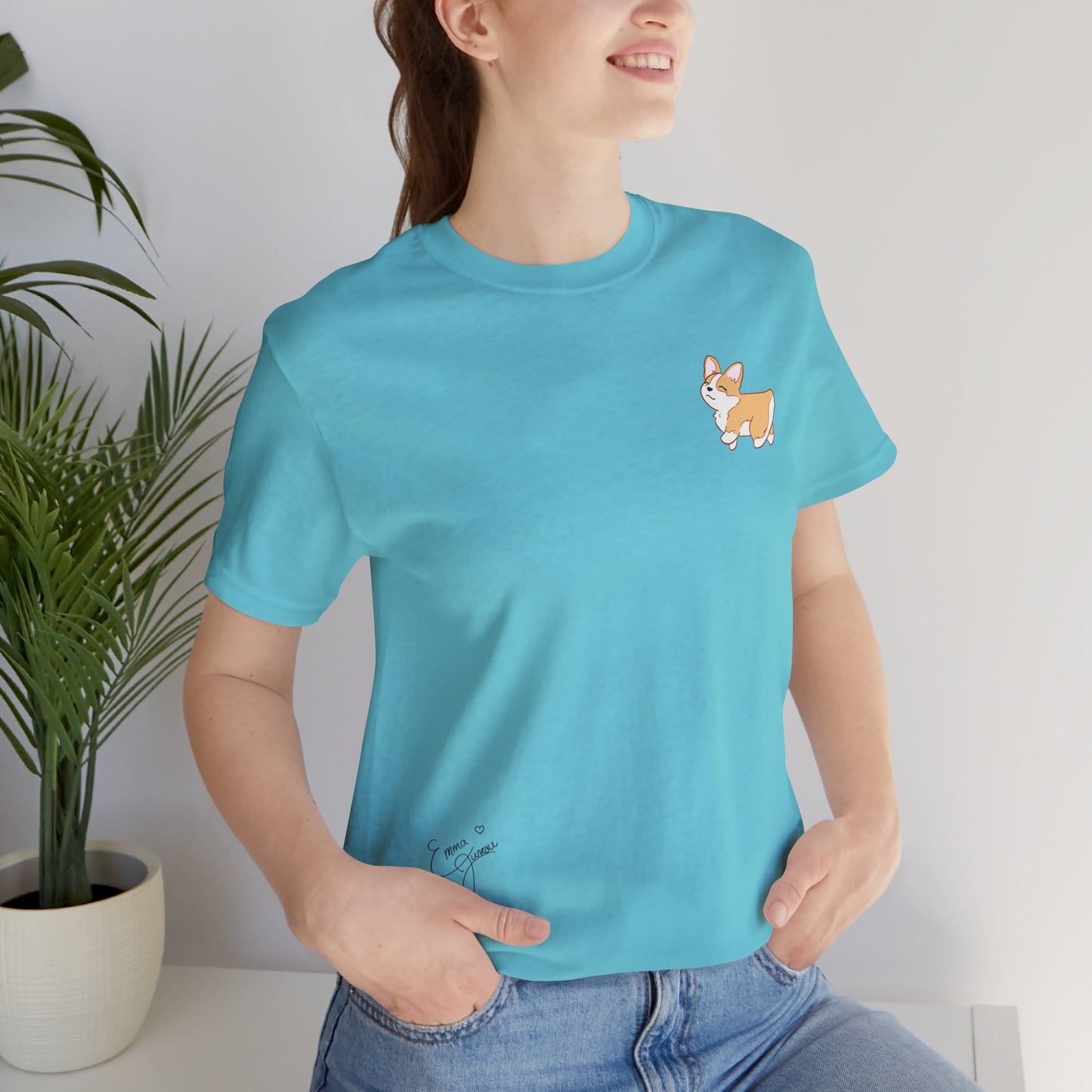 Corgi - Confidence is the Best Outfit - Super Soft Cotton Airlume Unisex T-Shirt