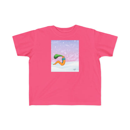 Toddler Cotton Tee – CarrotWorm's Snowy Wonder