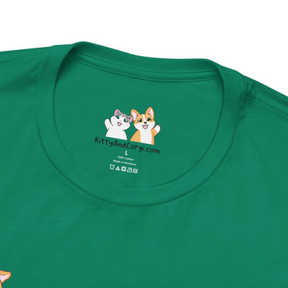 Corgi Reading a Book - Super Soft Cotton Airlume Unisex T-Shirt