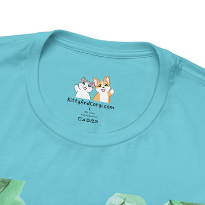 Corgi - Confidence is the Best Outfit - Super Soft Cotton Airlume Unisex T-Shirt (Horizontal Graphic)