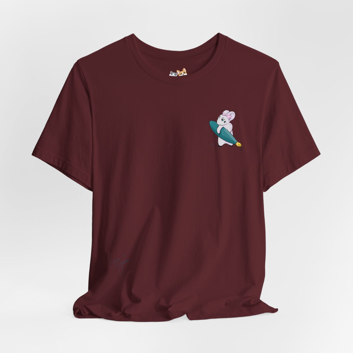 Stella the Ink Mouse — Super Soft Cotton Airlume Unisex T-Shirt