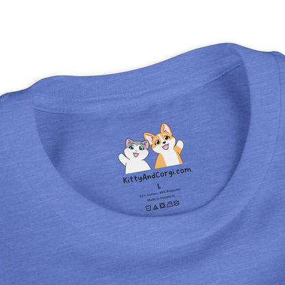 Youth Tee — Corgi loves Autumn - Fueled by Happy Thoughts - Unisex Youth/ Children's Graphic Tee