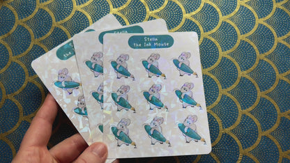 Stella the Ink Mouse Holographic Sticker Sheet